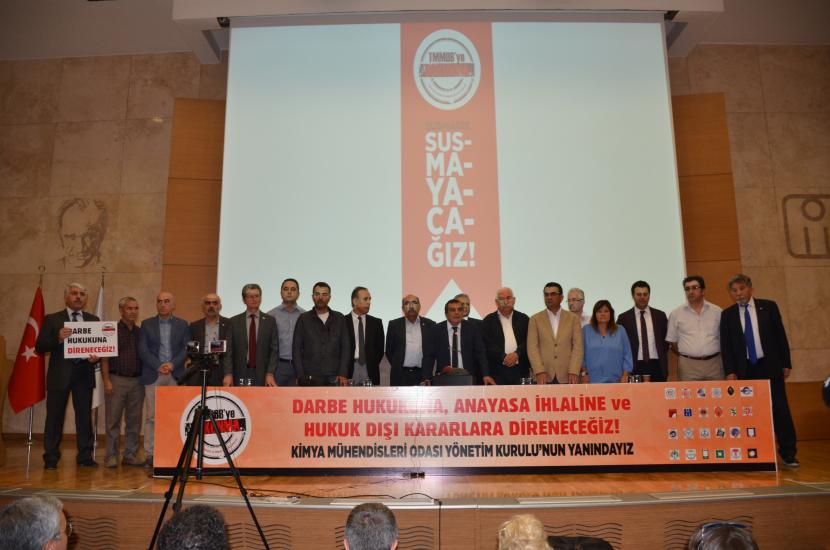 KİMYA MÜHENDİSLERİ ODASI YÖNETİM KURULU’NUN YANINDAYIZ DARBE HUKUKUNA, ANAYASA İHLALİNE VE HUKUK DIŞI KARARLARA DİRENECEĞİZ