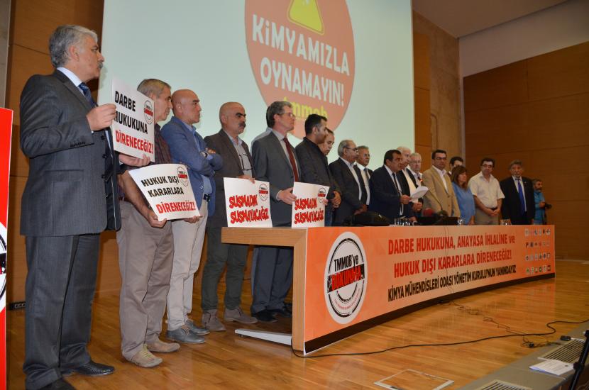 KİMYA MÜHENDİSLERİ ODASI YÖNETİM KURULU’NUN YANINDAYIZ DARBE HUKUKUNA, ANAYASA İHLALİNE VE HUKUK DIŞI KARARLARA DİRENECEĞİZ