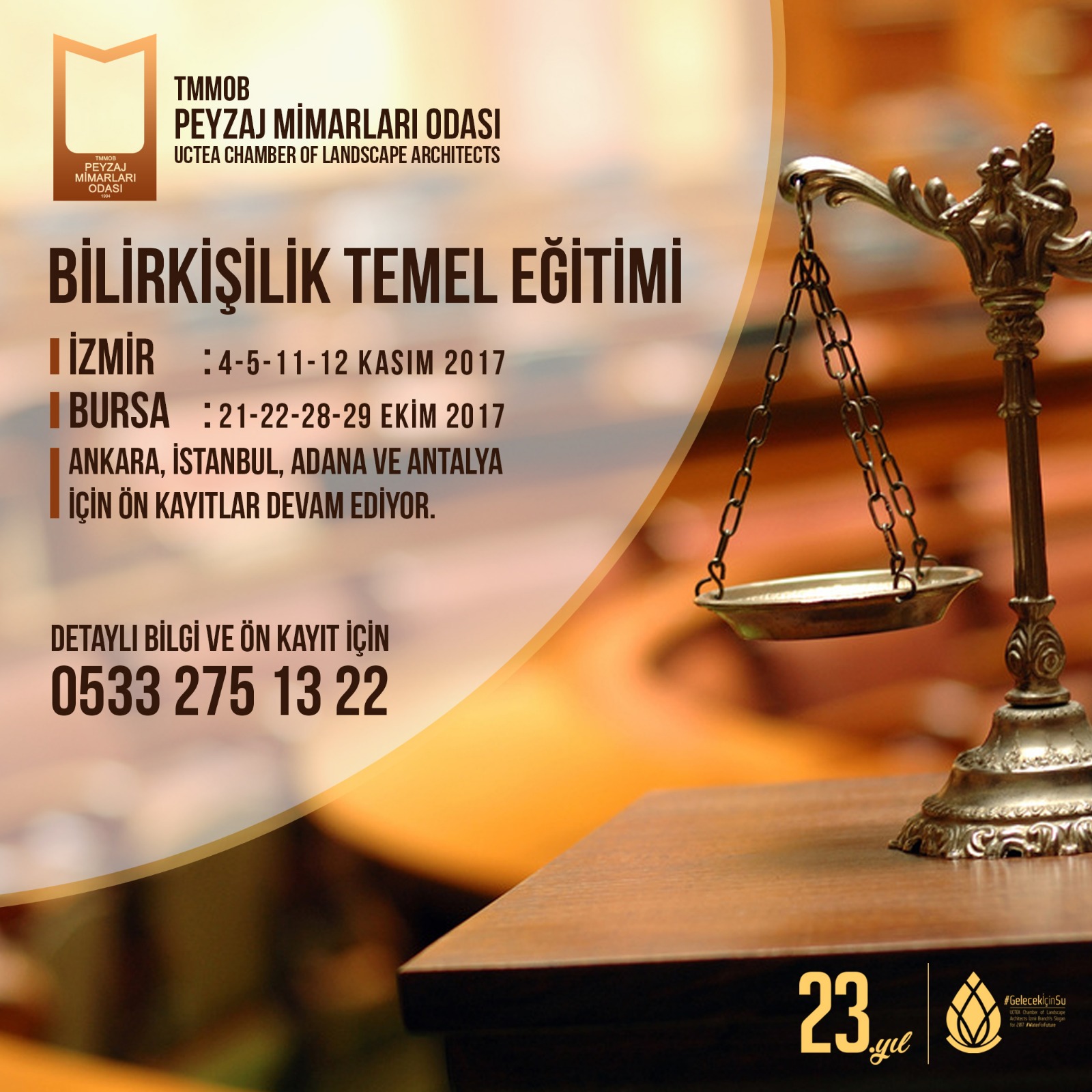 TMMOB PEYZAJ MİMARLARI ODASI BİLİRKİŞİLİK EĞİTİMİ DÜZENLEME YETKİSİNE HAK KAZANDI