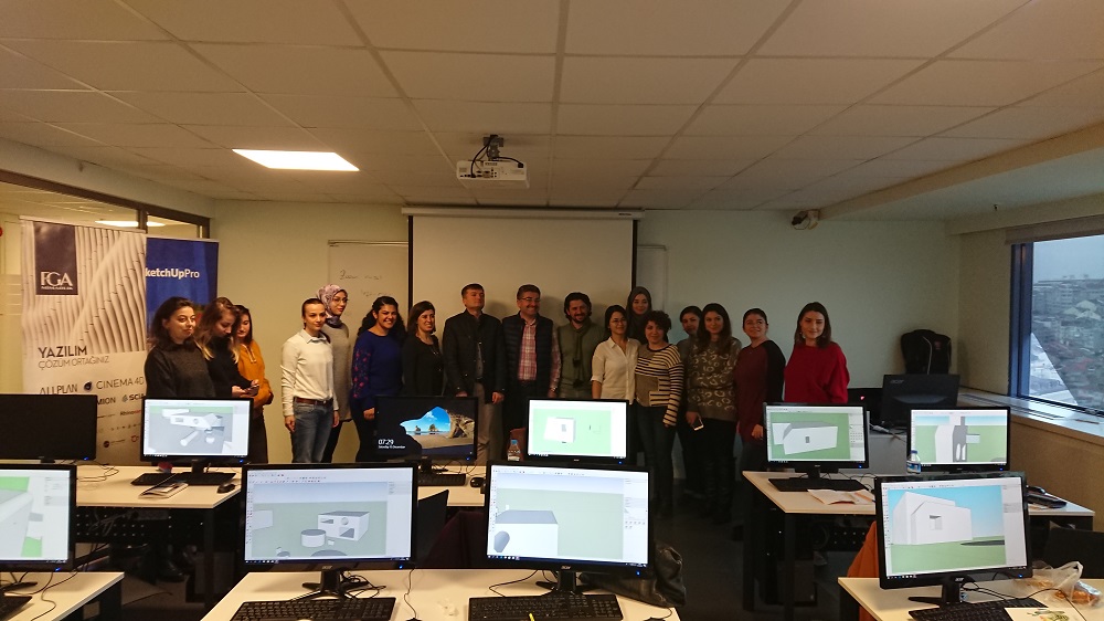 SKETCHUP EĞİTİMİMİZİ 15-16 VE 22-23 ARALIK 2018 TARİHLERİNDE GERÇEKLEŞTİRİLDİ.