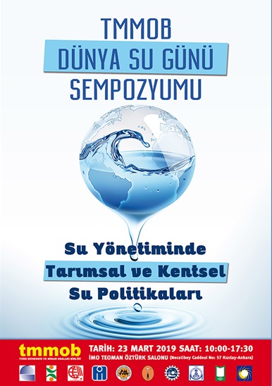 TMMOB DÜNYA SU GÜNÜ SEMPOZYUMU 23 MART`TA...