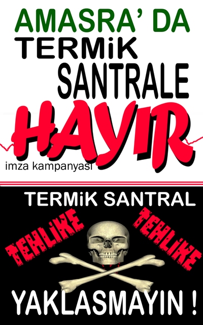 "AMASRA TERMİK SANTRALİNE HAYIR" İMZA KAMPANYASI