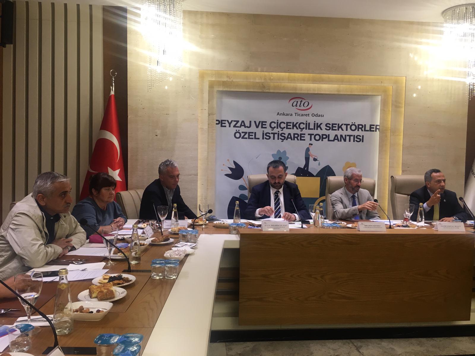 PEYZAJ VE ÇİÇEKÇİLİK SEKTÖRLERİ ÖZEL İSTİŞARE TOPLANTISINA KATILDIK