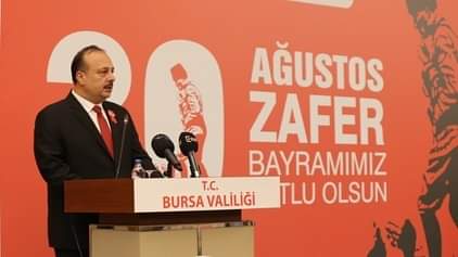 BURSA VALİLİĞİ 30 AĞUSTOS RESEPSİYONUNA KATILIM SAĞLADIK.