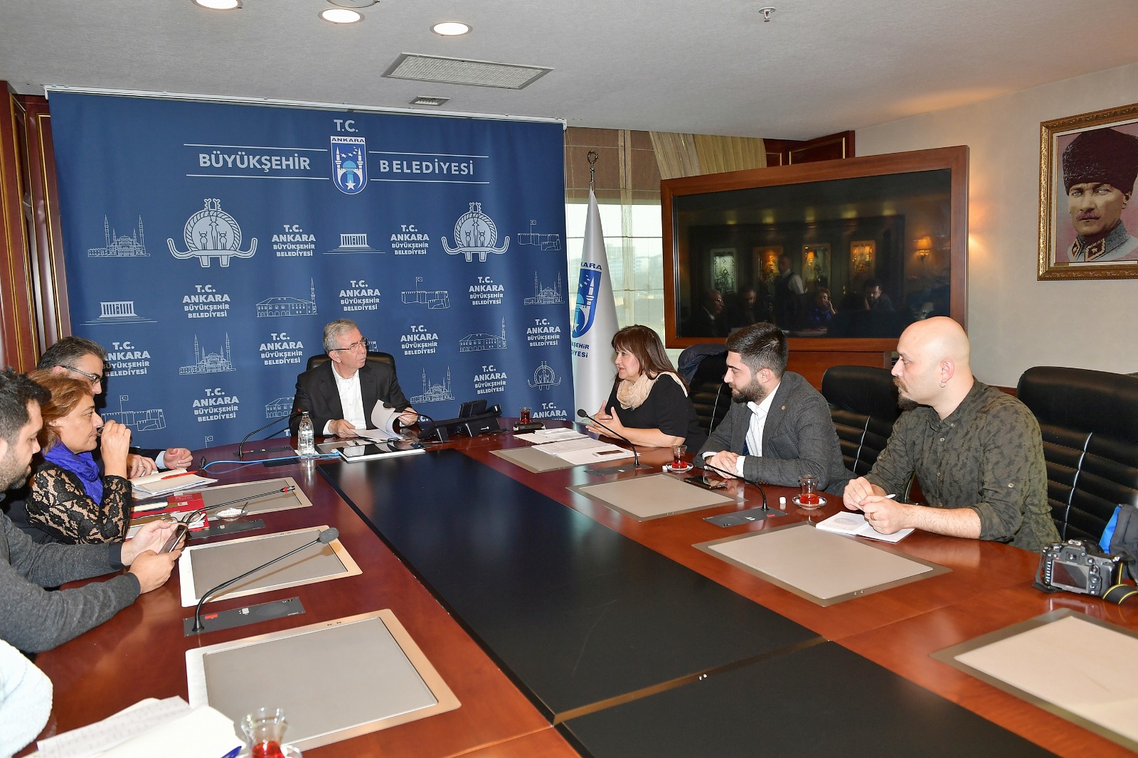 ANKARA BÜYÜKŞEHİR BELEDİYE BAŞKANI MANSUR YAVAŞ`I ZİYARET ETTİK