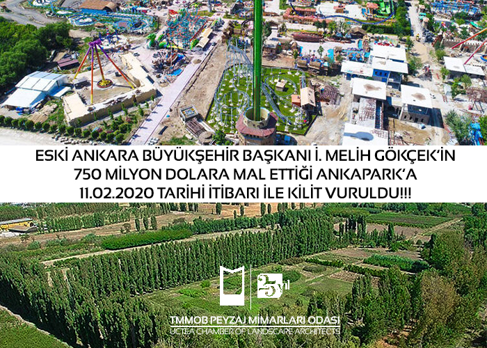 ESKİ ANKARA BÜYÜKŞEHİR BAŞKANI İ. MELİH GÖKÇEK'İN 750 MİLYON DOLARA MAL ETTİĞİ ANKAPARK'A 11.02.2020 TARİHİ İTİBARI İLE KİLİT VURULDU!