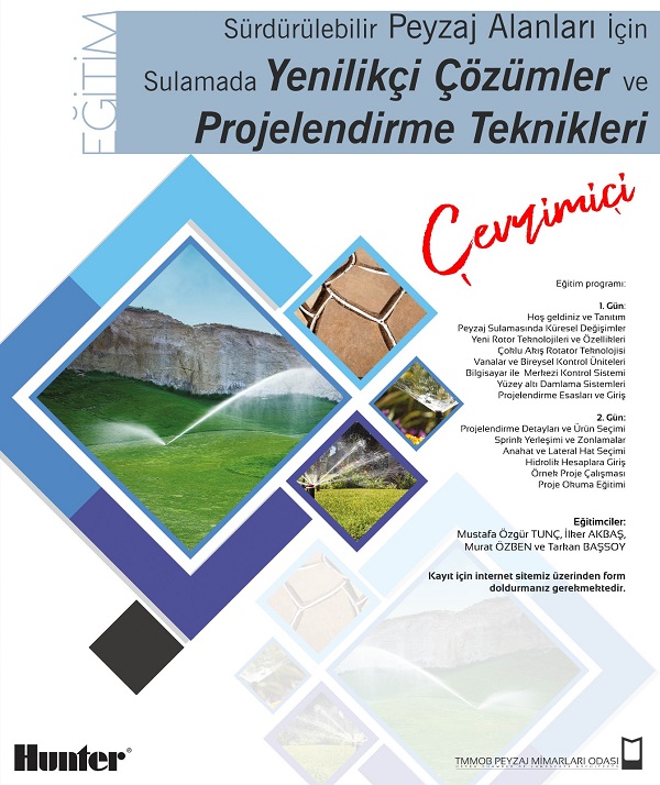 ÜCRETSİZ ÇEVRİM İÇİ SÜRDÜRÜLEBİLİR PEYZAJ ALANLARI İÇİN SULAMADA YENİLİKÇİ ÇÖZÜMLER VE PROJELENDİRME TEKNİKLERİ EĞİTİMLERİ BAŞLIYOR