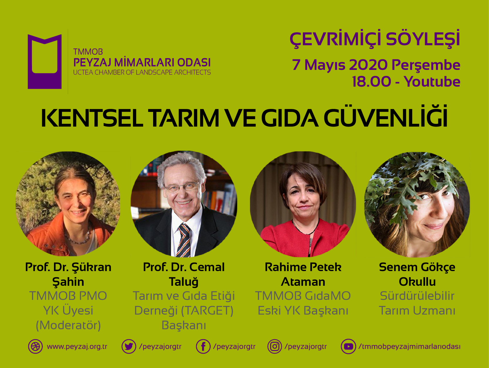 ÇEVRİMİÇİ SÖYLEŞİ: KENTSEL TARIM VE GIDA GÜVENLİĞİ
