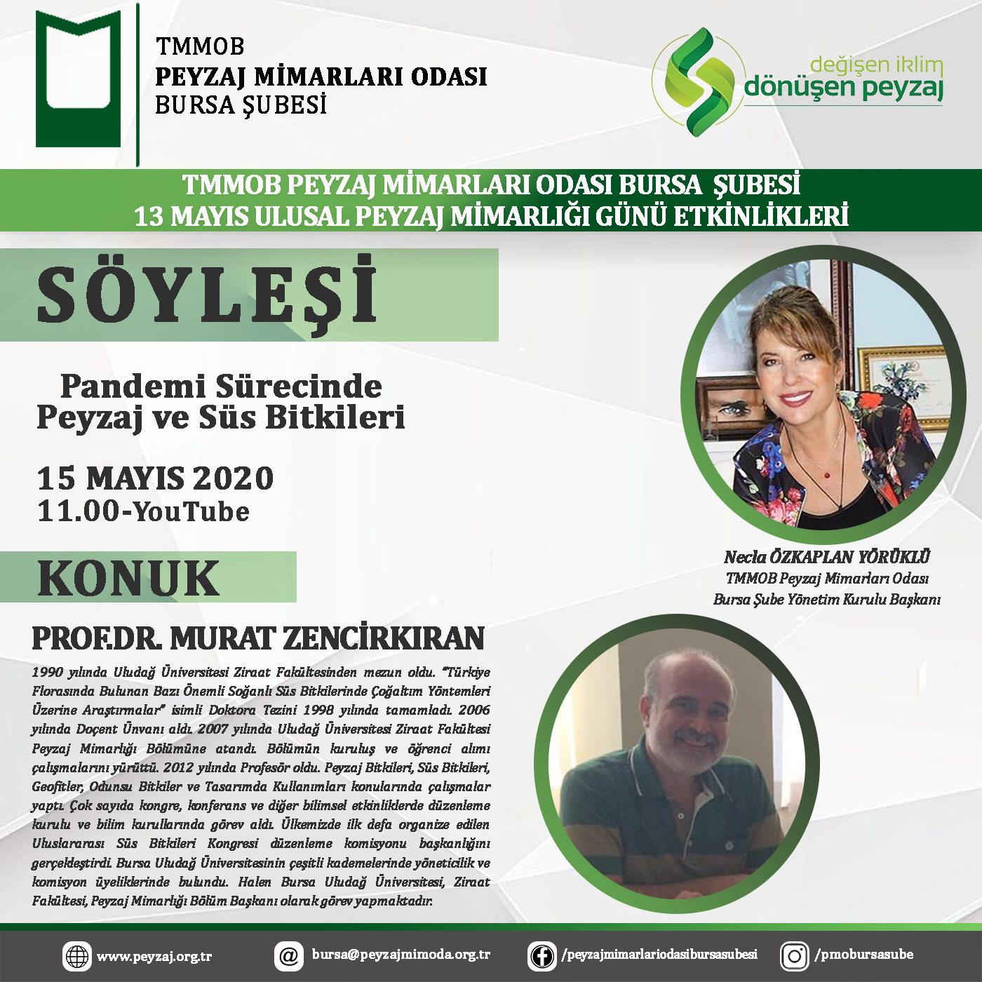 SÖYLEŞİ / PANDEMİ SÜRECİNDE PEYZAJ VE SÜS BİTKİLERİ