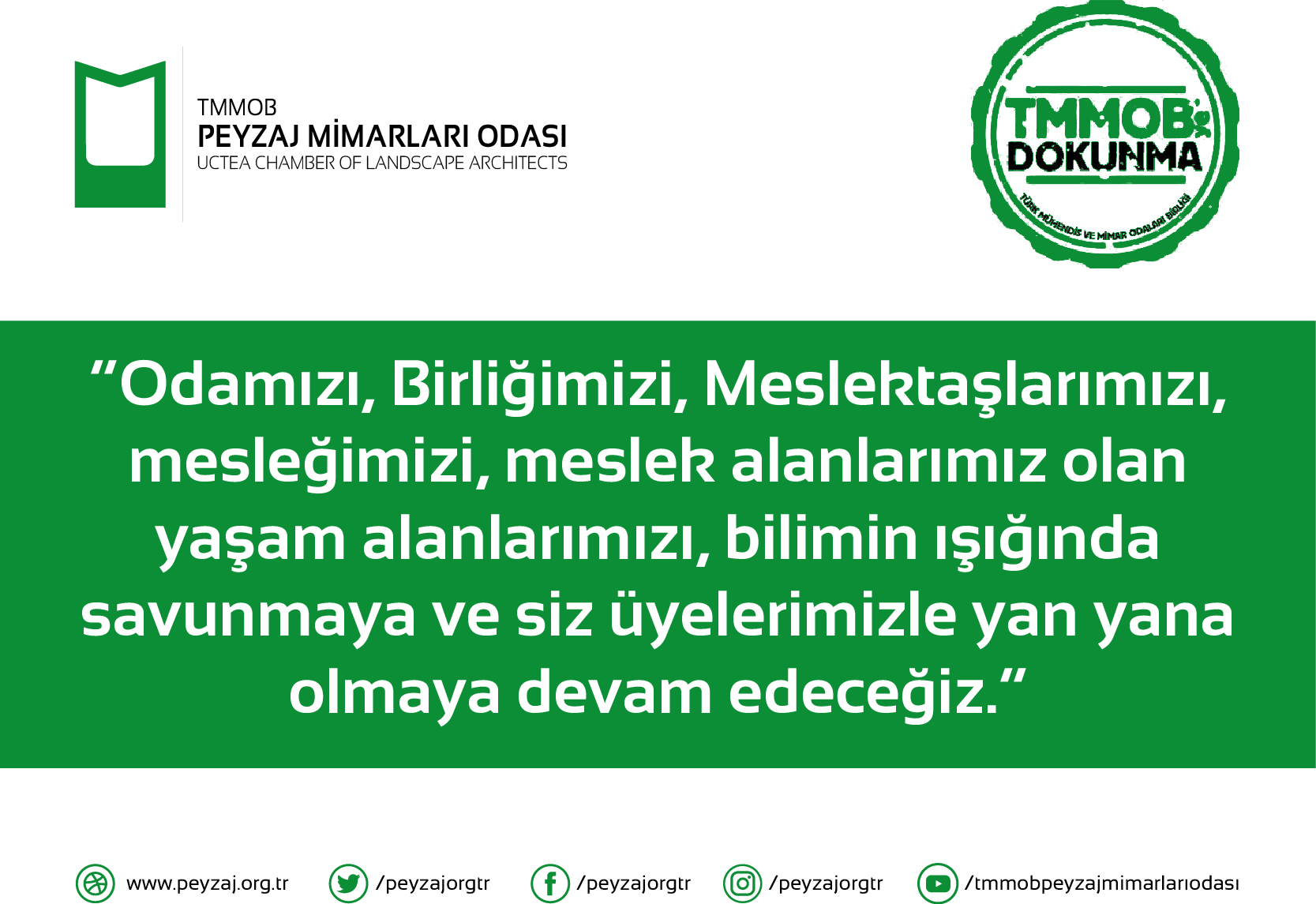 ODAMIZDAN ÜYELERE MEKTUP | TMMOB`YE DOKUNMA