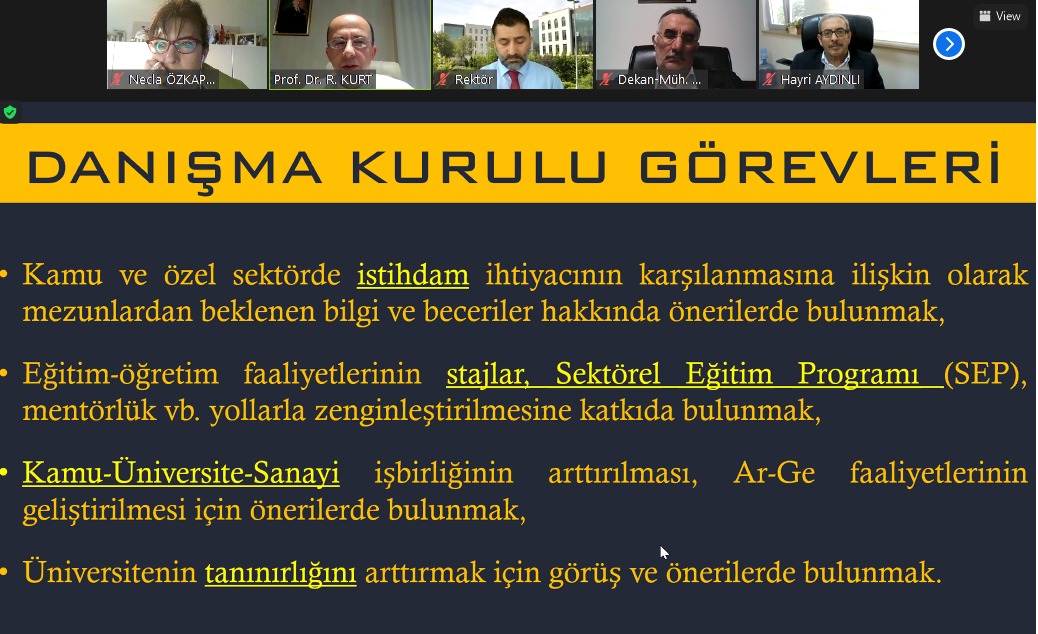 BTÜ 2020 YILI DANIŞMA KURULU TOPLANTISINA KATILIM SAĞLANDI.