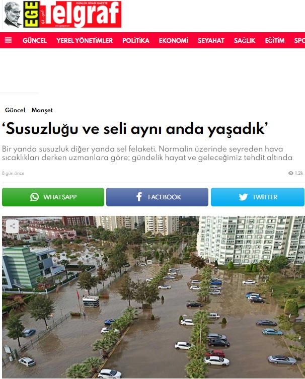 SUSUZLUĞU VE SELİ AYNI ANDA YAŞADIK 09.02.2021 / EGE TELGRAF