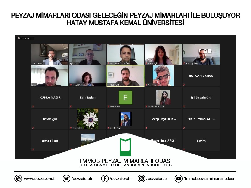 PEYZAJ MİMARLARI ODASI GELECEĞİN PEYZAJ MİMARLARI İLE BULUŞUYOR | HATAY MUSTAFA KEMAL ÜNİVERSİTESİ