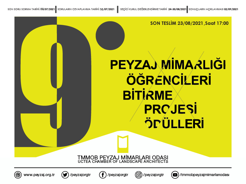 9. PEYZAJ MİMARLIĞI BÖLÜMÜ ÖĞRENCİ BİTİRME PROJE ÖDÜLLERİ 2021