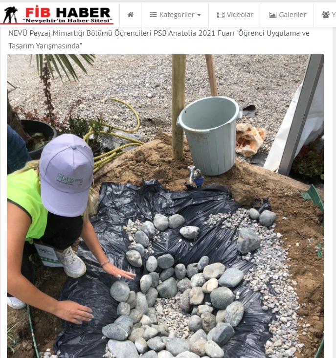 NEVÜ PEYZAJ MİMARLIĞI BÖLÜMÜ ÖĞRENCİLERİ PSB ANATOLİA 2021 FUARI YARIŞMASINDA