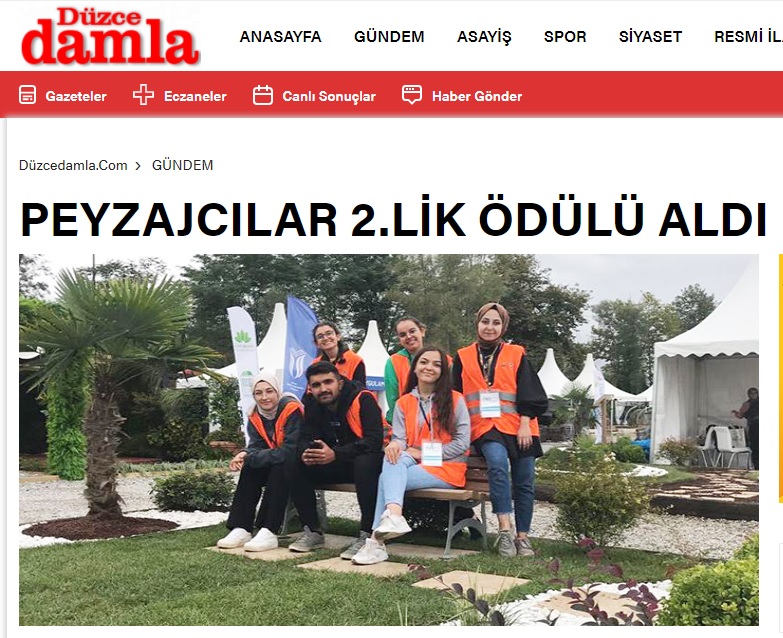 PEYZAJCILAR 2.LİK ÖDÜLÜ ALDI 21.09.2021 / DÜZCE DAMLA