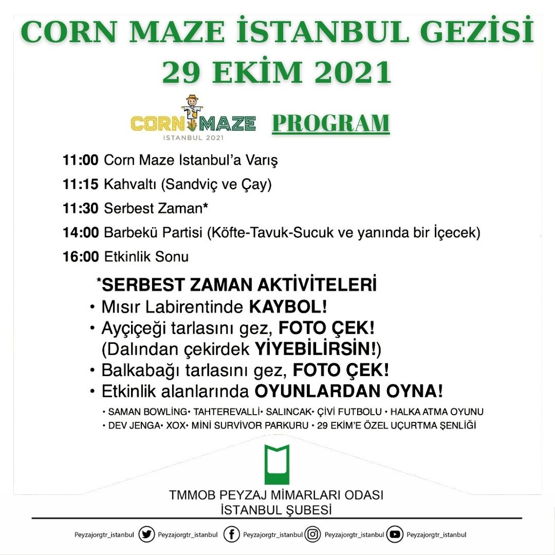 CORN MAZE İSTANBUL`DA BULUŞUYORUZ!!!