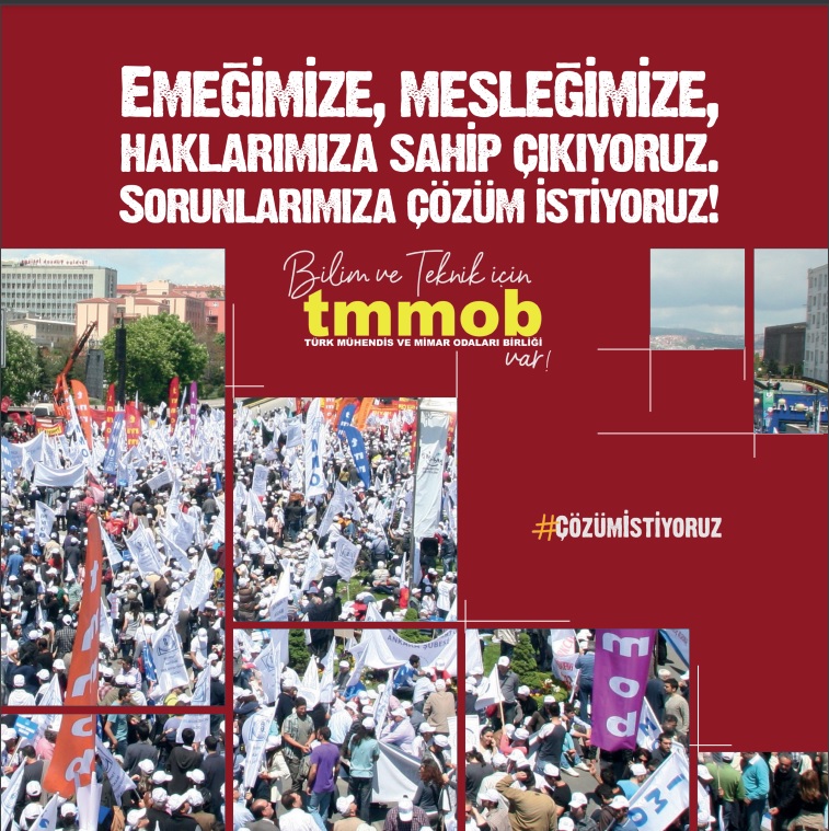 EMEĞİMİZE, MESLEĞİMİZE, HAKLARIMIZA SAHİP ÇIKIYOR SORUNLARIMIZA ÇÖZÜM İSTİYORUZ