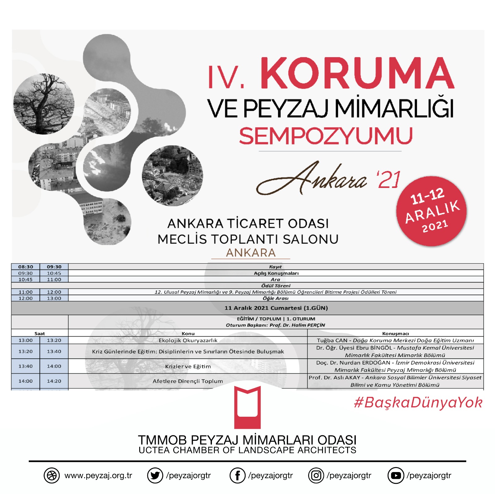 SEMPOZYUM | 4. KORUMA VE PEYZAJ MİMARLIĞI SEMPOZYUMU PROGRAMI YAYINLANDI