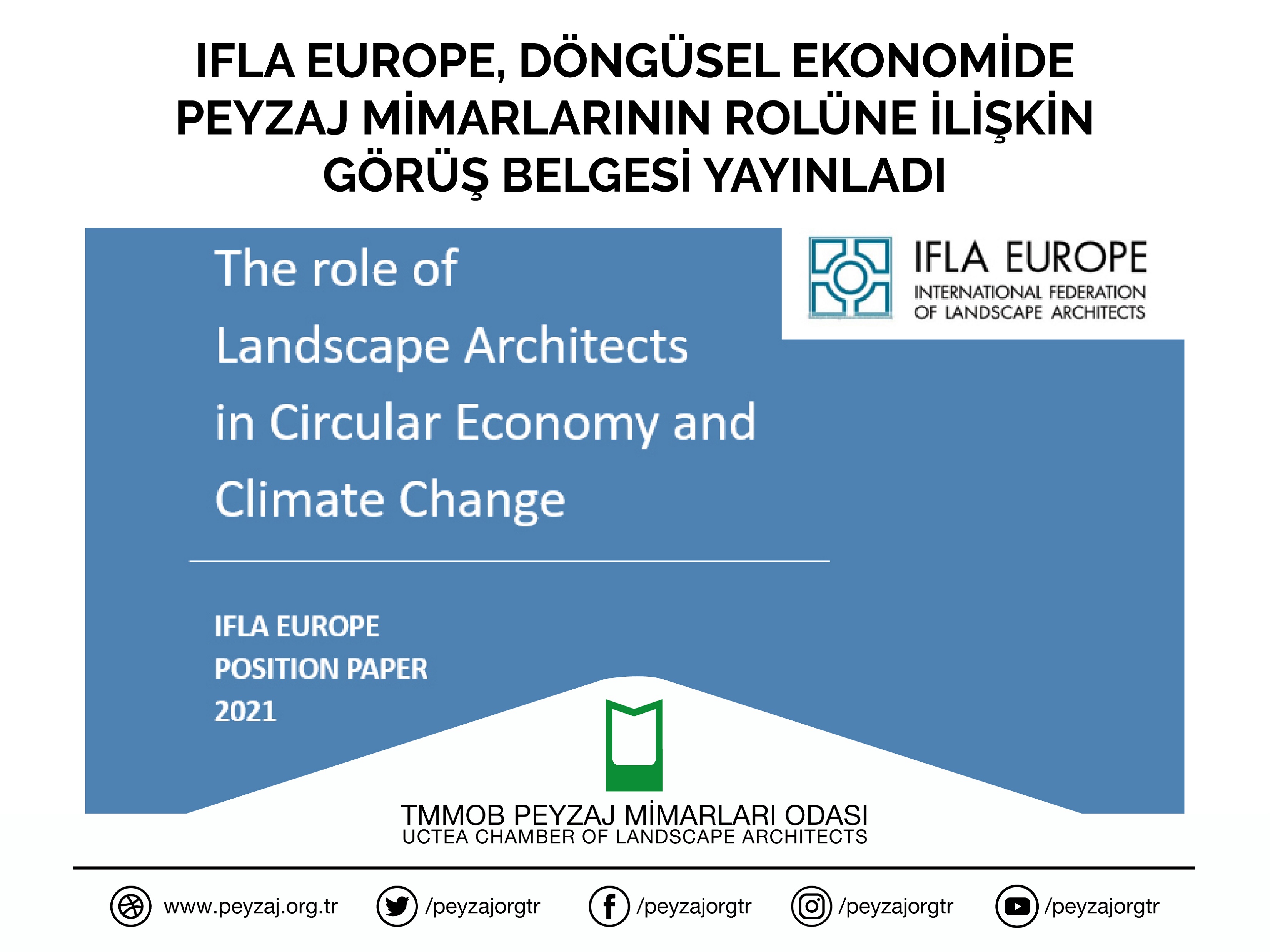 IFLA EUROPE, DÖNGÜSEL EKONOMİDE PEYZAJ MİMARLARININ ROLÜNE İLİŞKİN GÖRÜŞ BELGESİ YAYINLADI