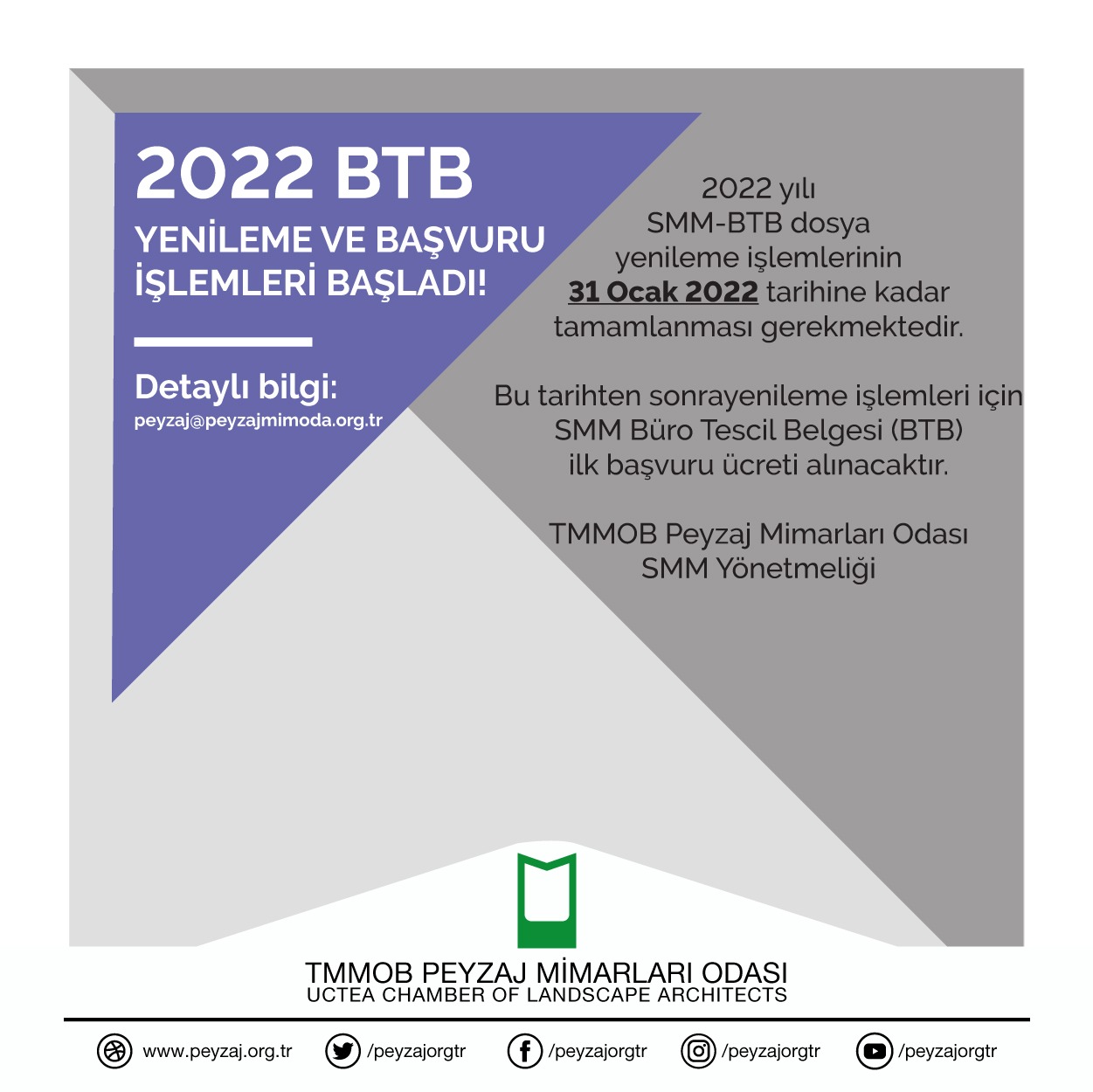  2022 YILI BÜRO TESCİL YENİLEME İŞLEMLERİ BAŞLADI