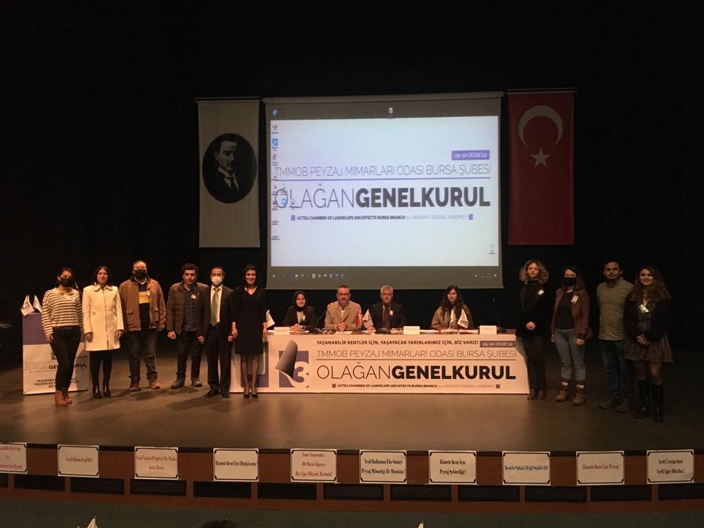 TMMOB PEYZAJ MİMARLARI ODASI BURSA ŞUBESİ 3. OLAĞAN GENEL KURULU VE SEÇİMLERİ TAMAMLANDI.