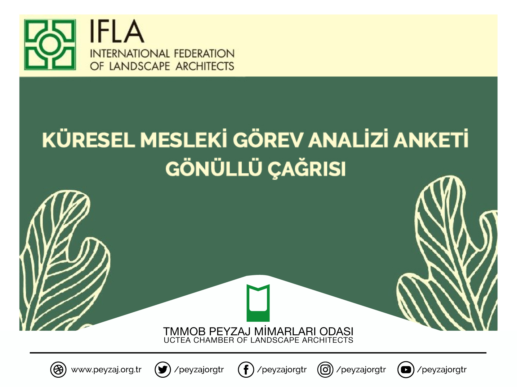 KÜRESEL MESLEKİ GÖREV ANALİZİ ANKETİ | GÖNÜLLÜ ÇAĞRISI