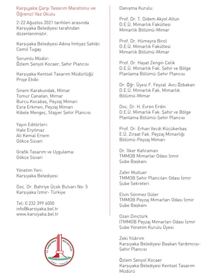 BİZDEN | KARŞIYAKA ÇARŞI TASARIM MARATONU VE ÖĞRENCİ YAZ OKULU  KİTAPÇIĞI 