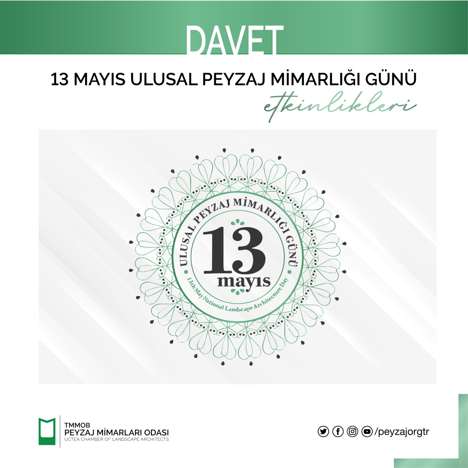 13 MAYIS ULUSAL PEYZAJ MİMARLIĞI GÜNÜ ETKİNLİKLERİ / 2022