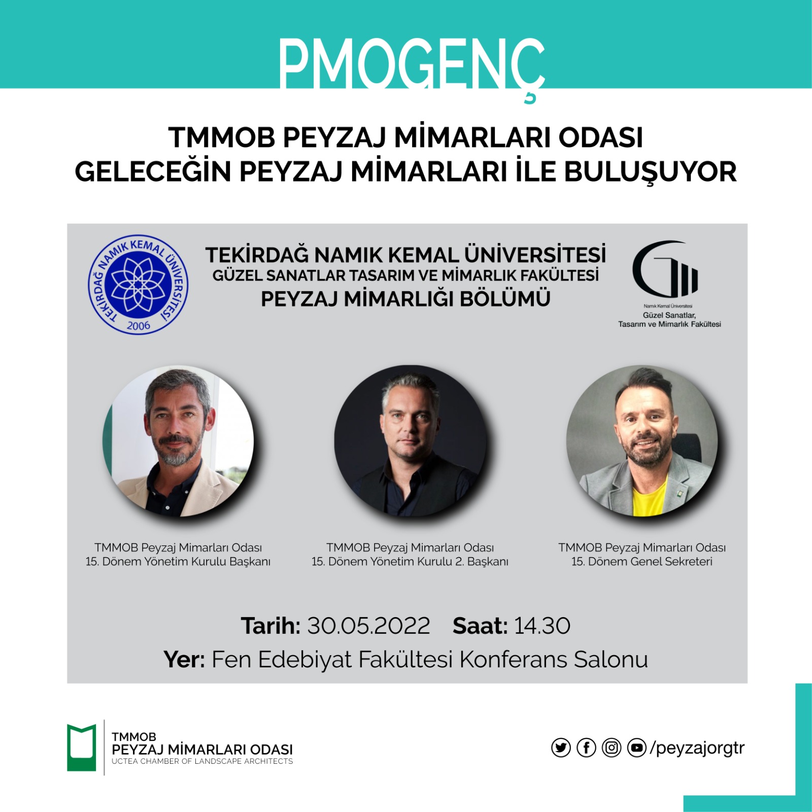 TMMOB PEYZAJ MİMARLARI ODASI GELECEĞİN PEYZAJ MİMARLARI ILE BULUŞUYOR | TEKİRDAĞ NAMIK KEMAL ÜNİVERSİTESİ