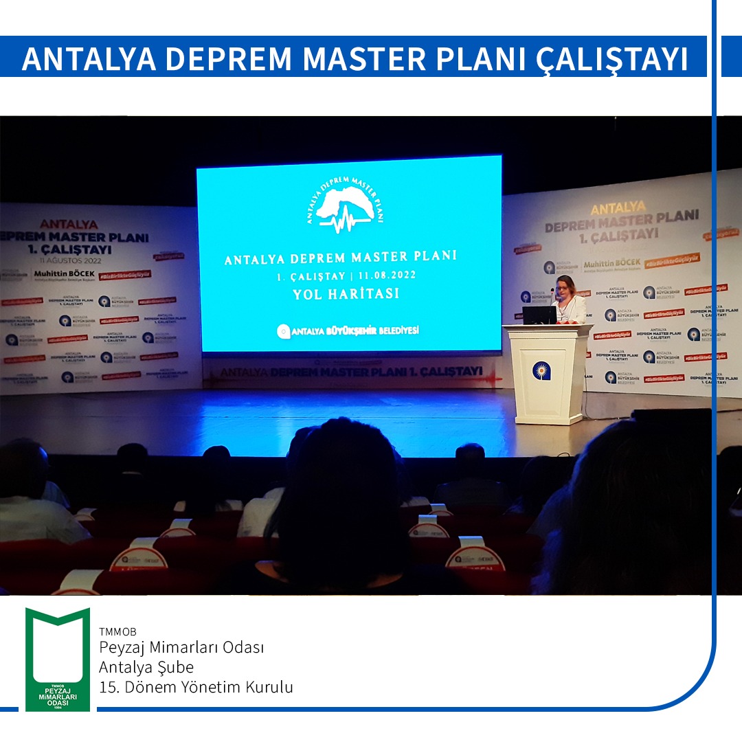 ANTALYA DEPREM MASTER PLANI 1. ÇALIŞTAYI