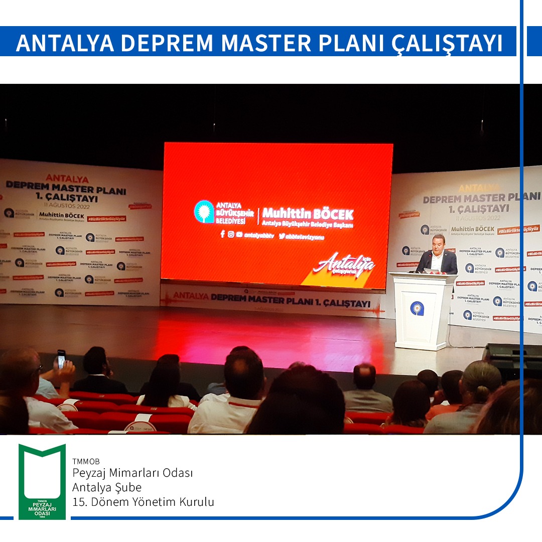ANTALYA DEPREM MASTER PLANI 1. ÇALIŞTAYI