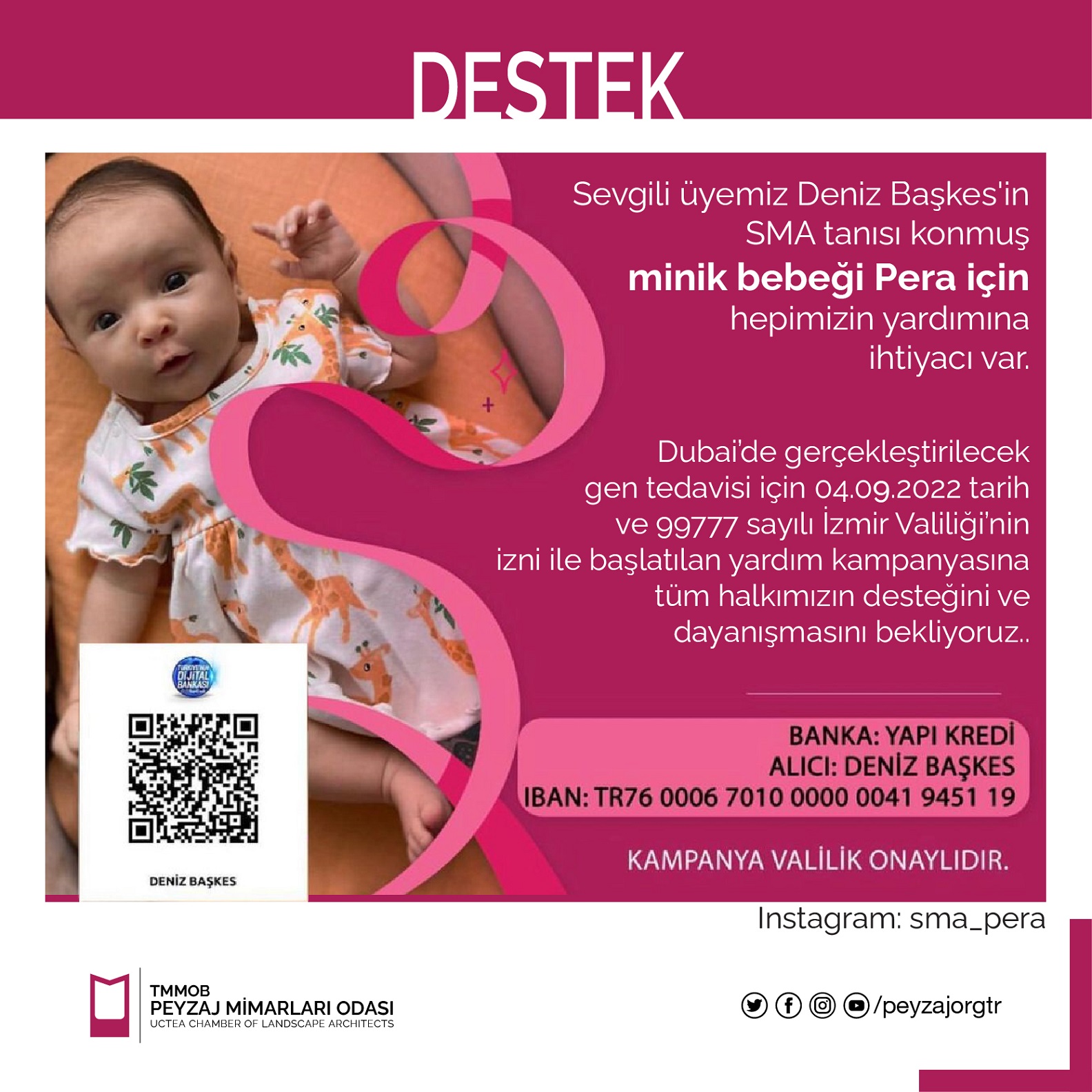 DESTEK | SMA HASTASI PERA BEBEĞİ BİRLİKTE YAŞATALIM