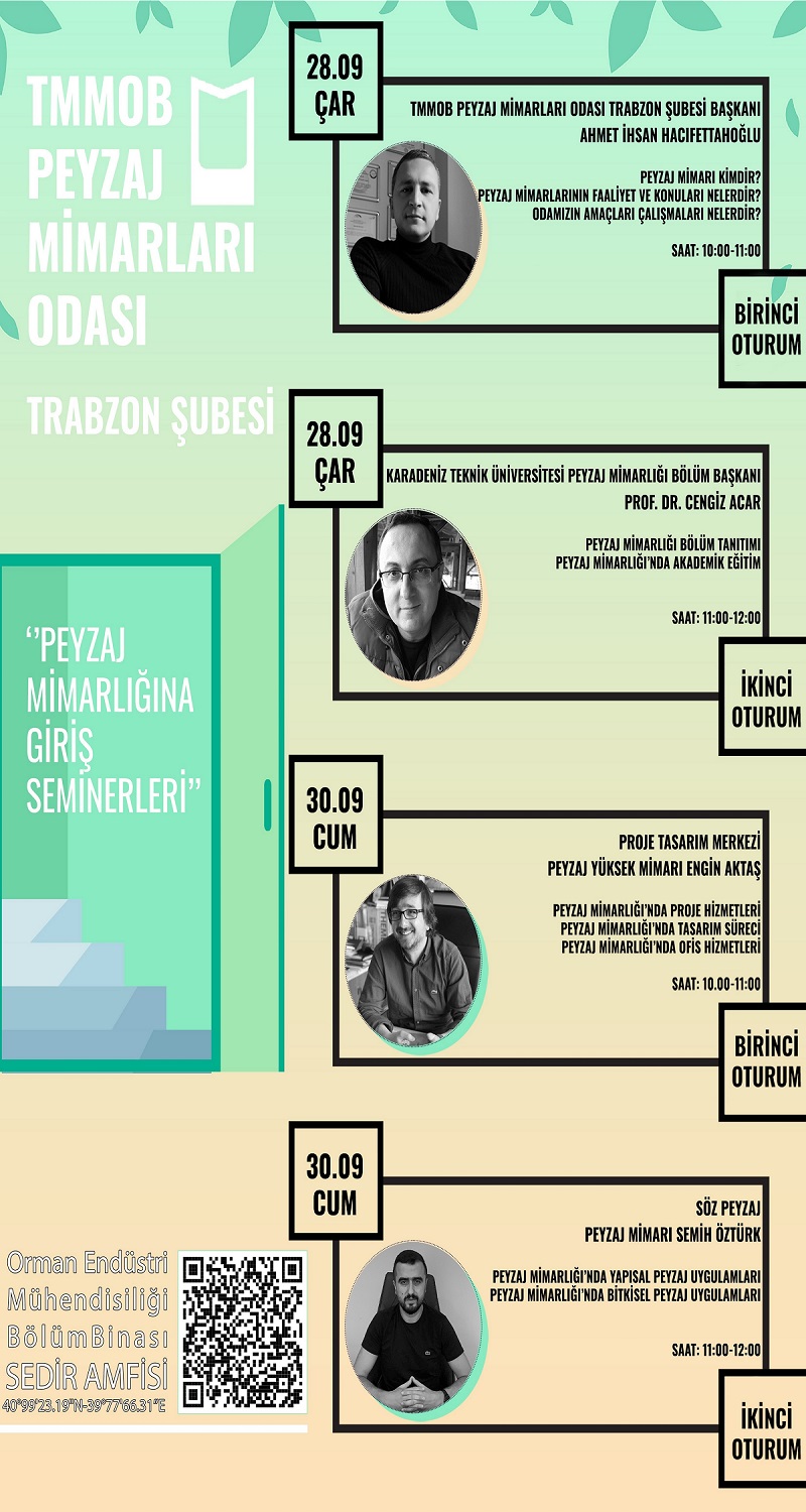 PEYZAJ MİMARLIĞINA GİRİŞ SEMİNERLERİ