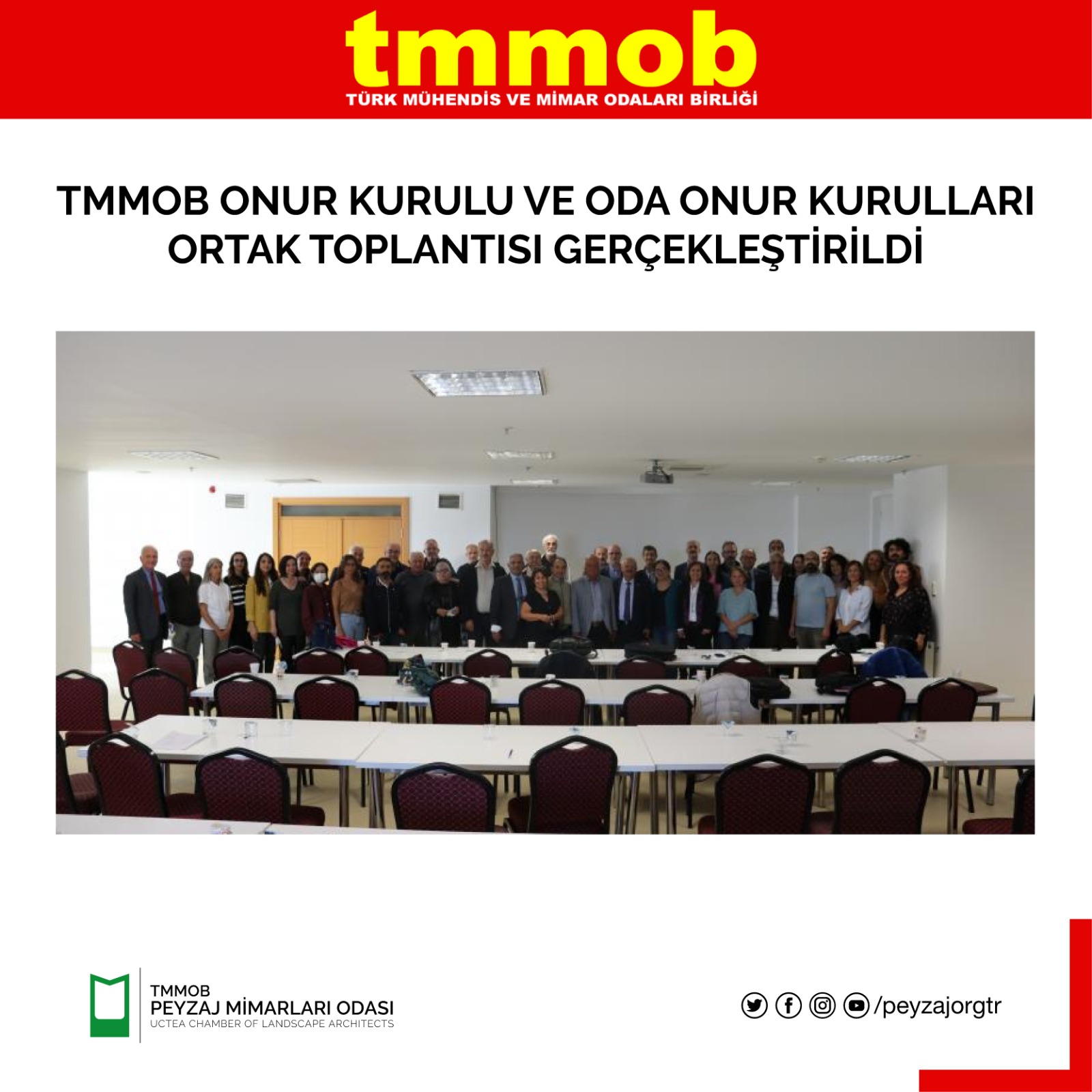 TMMOB ONUR KURULU VE ODA ONUR KURULLARI ORTAK TOPLANTISI GERÇEKLEŞTİRİLDİ