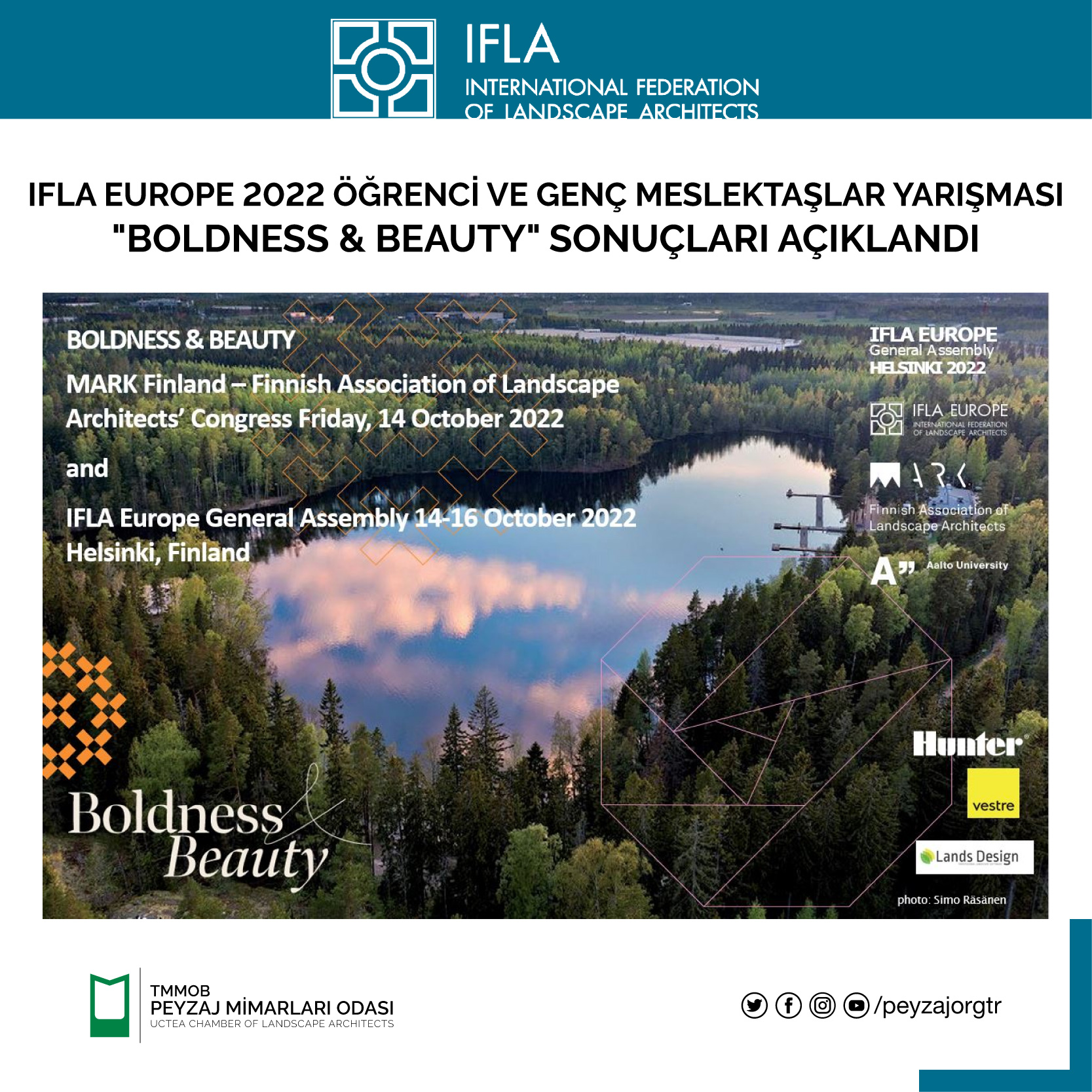 YARIŞMA | IFLA EUROPE 2022 ÖĞRENCİ VE GENÇ MESLEKTAŞLAR YARIŞMASI "BOLDNESS & BEAUTY" SONUÇLARI AÇIKLANDI
