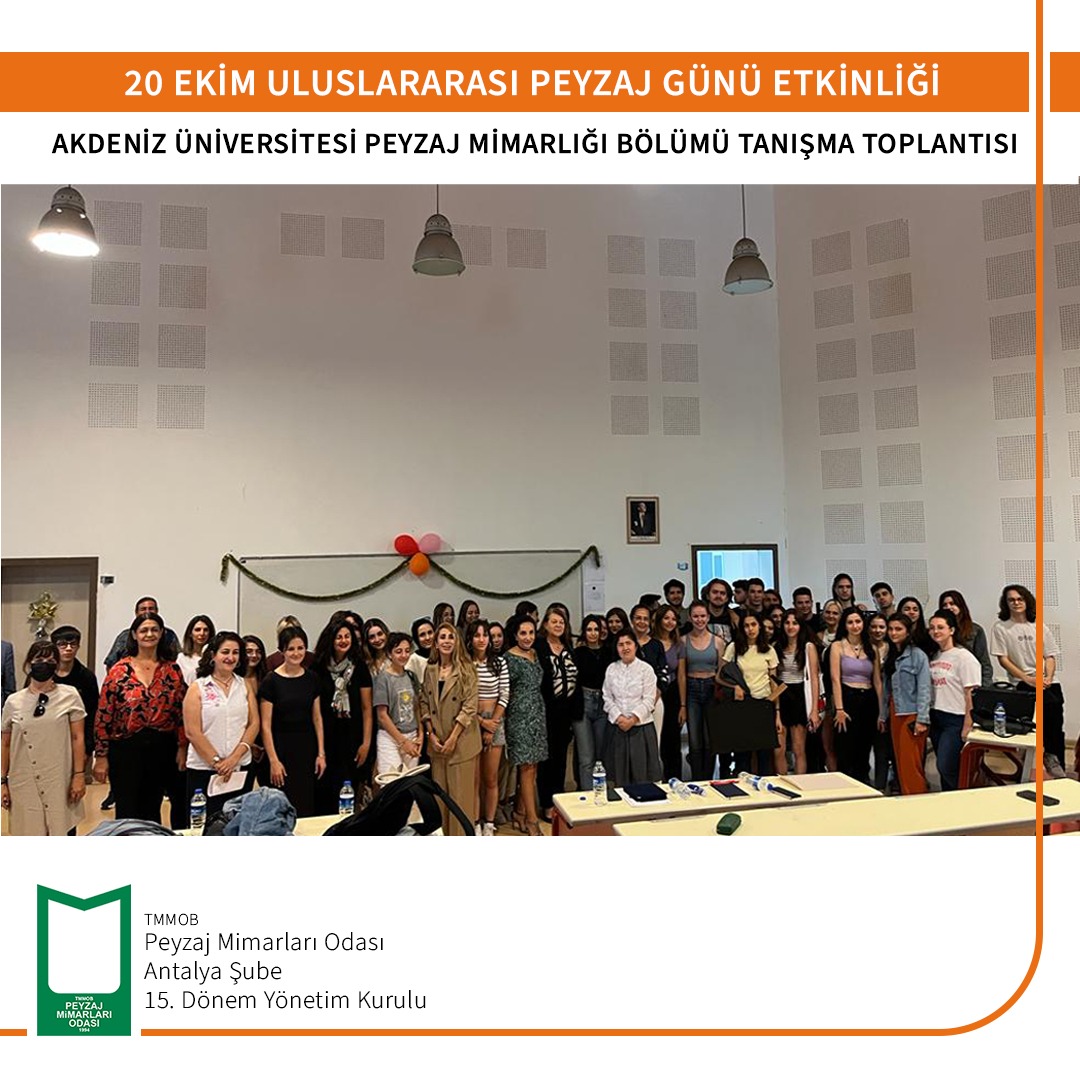 20 EKİM ULUSLARARASI PEYZAJ GÜNÜ ETKİNLİĞİ