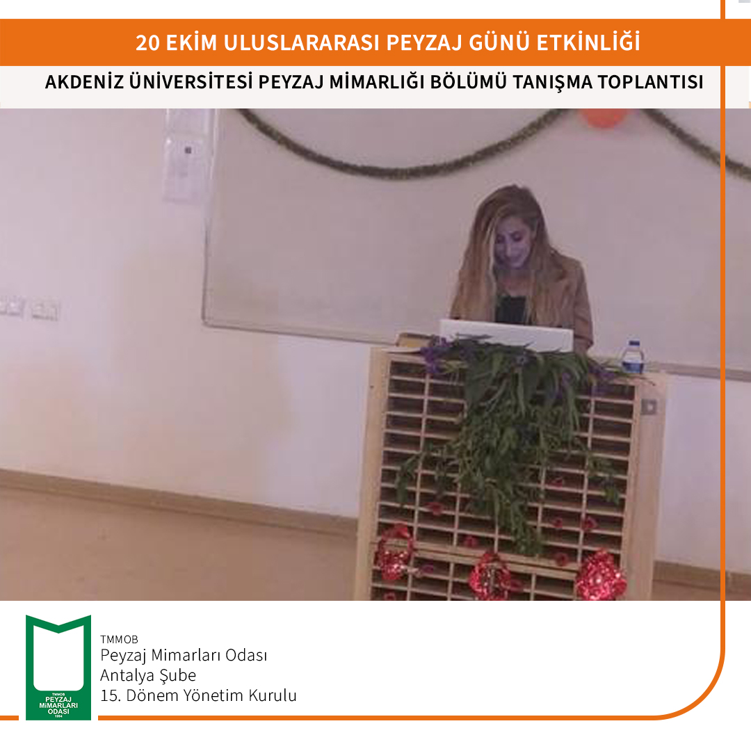 20 EKİM ULUSLARARASI PEYZAJ GÜNÜ ETKİNLİĞİ