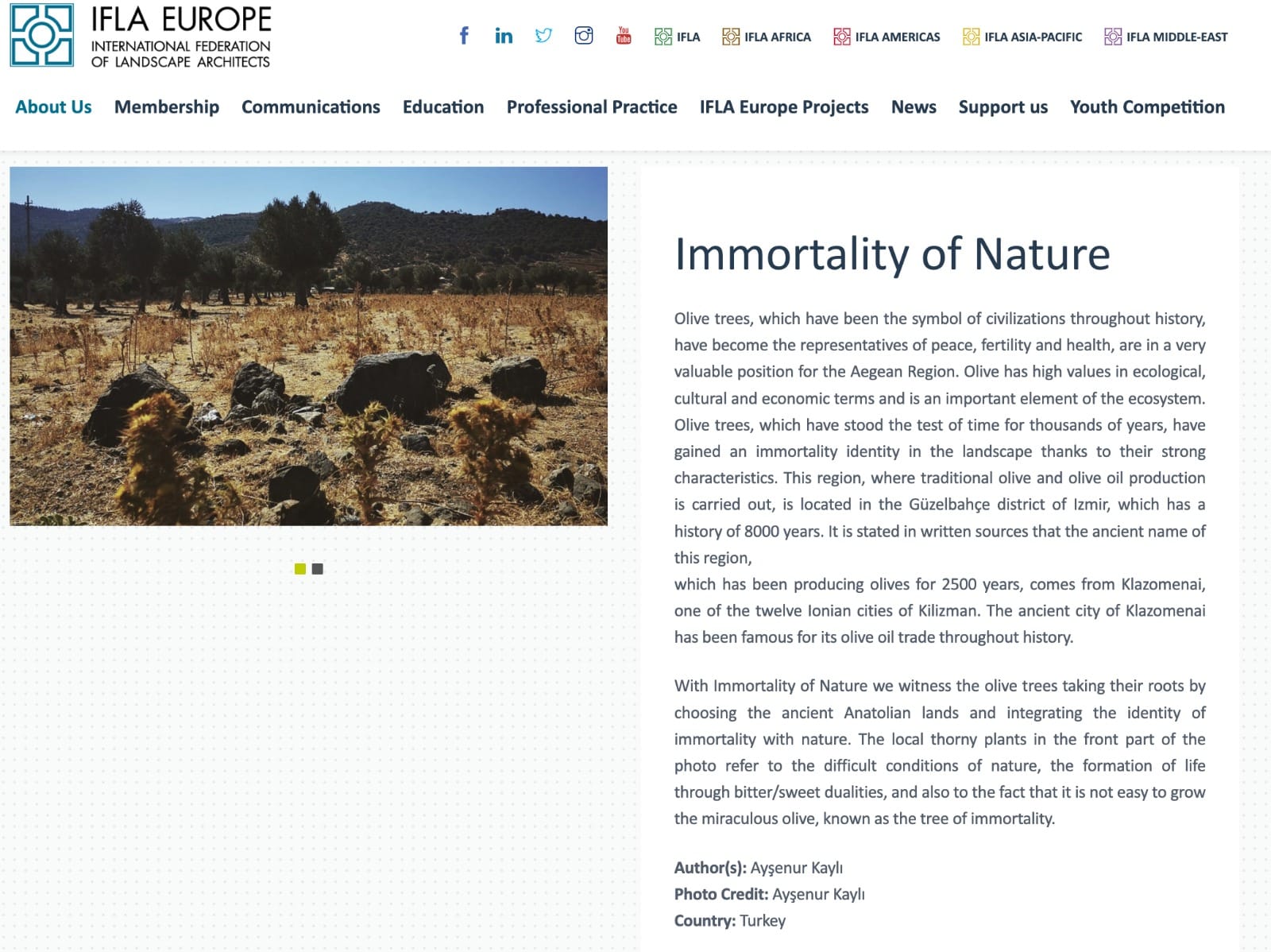 BİZDEN | IFLA AVRUPA KIRSAL PEYZAJ FOTOĞRAF YARIŞMASI 