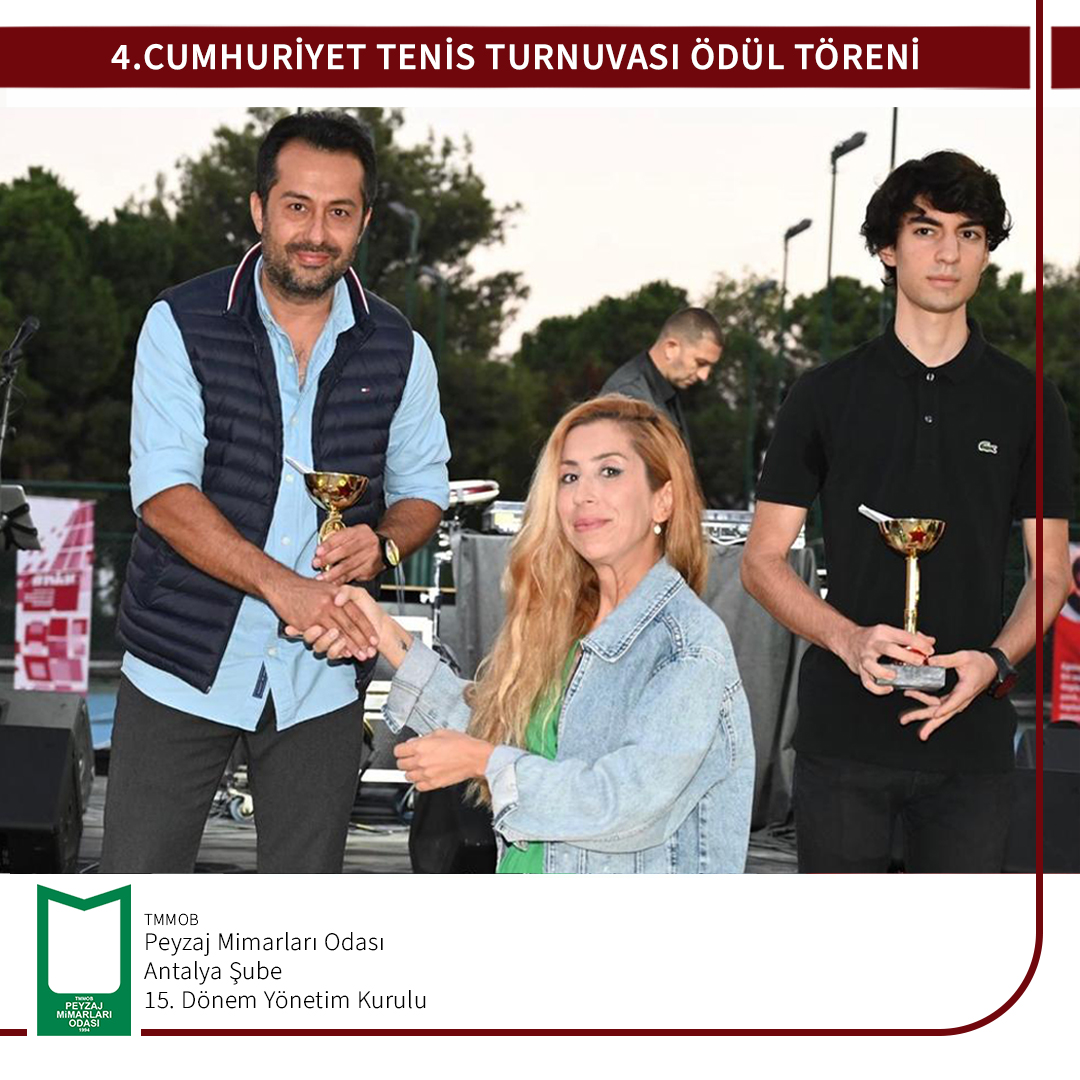 4.CUMHURİYET TENİS TURNUVASI ÖDÜL TÖRENİ