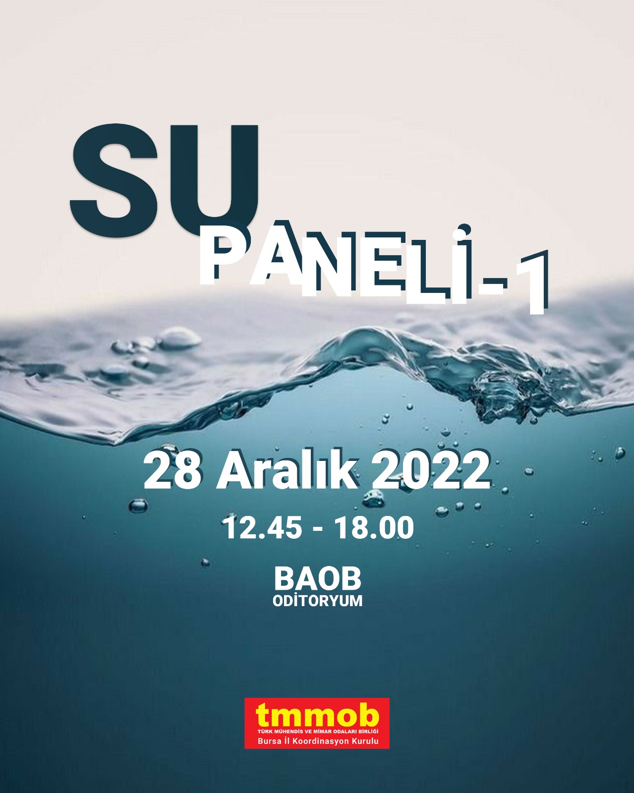 SU PANELİ GERÇEKLEŞTİ