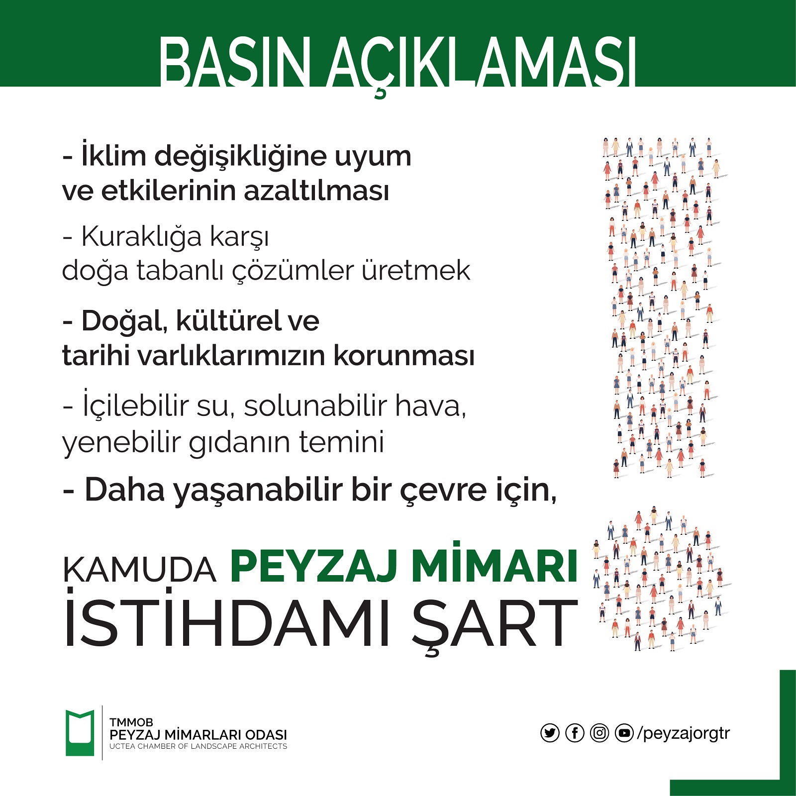 KAMUDA PEYZAJ MİMARI İSTİHDAMI ŞART!