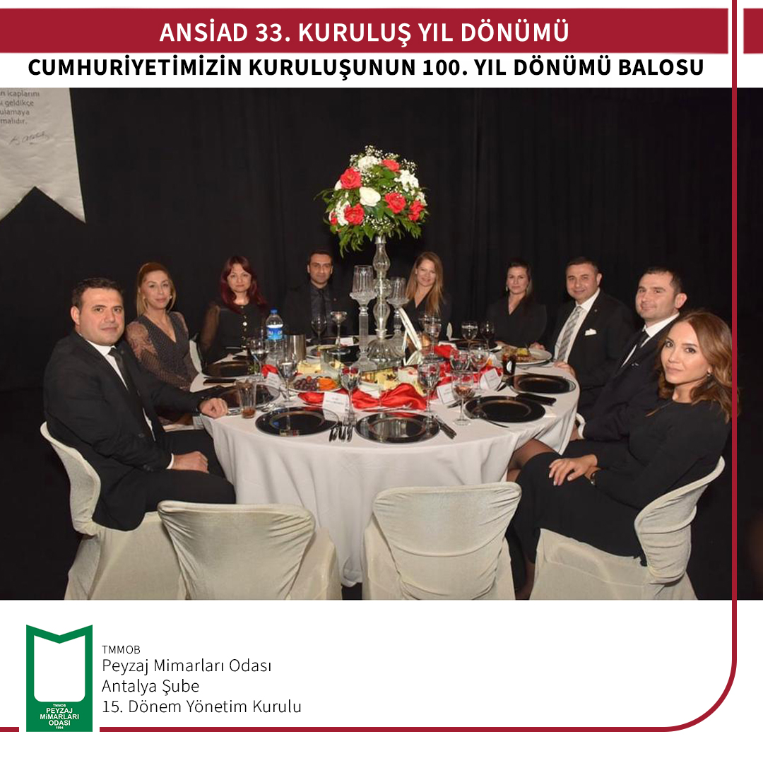 ANSİAD 33. KURULUŞ YIL DÖNÜMÜ VE CUMHURİYETİMİZİN KURULUŞUNUN 100. YIL DÖNÜMÜ BALOSU