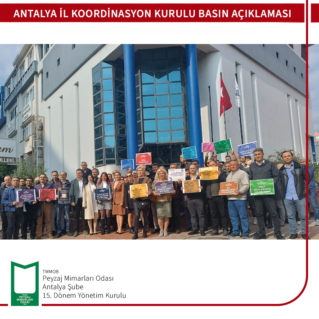 KAMUDA ÇALIŞAN MÜHENDİS, MİMAR VE ŞEHİR PLANCILARININ ÖZLÜK HAKLARI VE EKONOMİK TALEPLERİ İLE İLGİLİ HAZIRLANAN KANUN TEKLİFLERİ BASIN AÇIKLAMASI