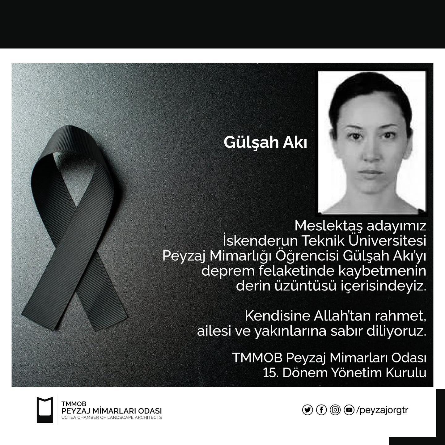 DEPREMDE KAYBETTİĞİMİZ TÜM YURTTAŞLARIMIZA ALLAHTAN RAHMET, YAKINLARINA SABIR VE BAŞSAĞLIĞI DİLİYORUZ.