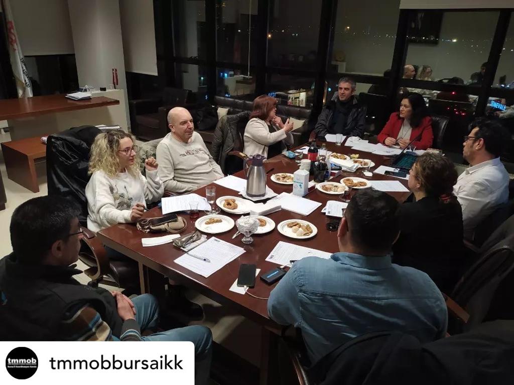 TMMOB BURSA İL KOORDİNASYON KURULU` NUN MART AYI OLAĞAN TOPLANTISI GERÇEKLEŞTİRİLDİ
