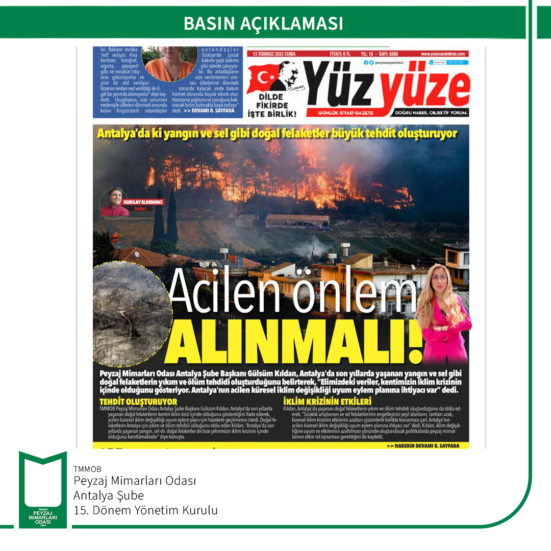 BASINDA ODAMIZ /ACİLEN ÖNLEM ALINMALI