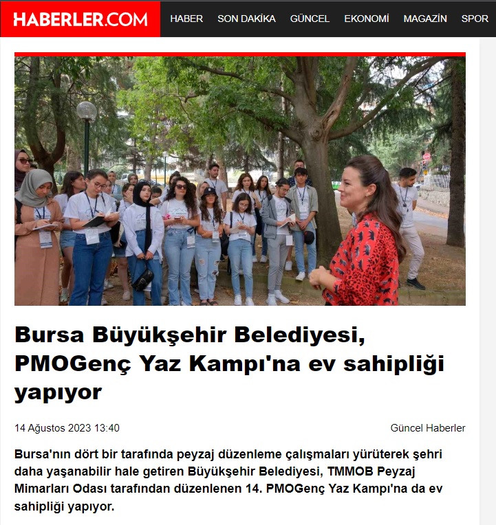 BURSA BÜYÜKŞEHİR BELEDİYESİ, PMOGENÇ YAZ KAMPI`NA EV SAHİPLİĞİ YAPIYOR 14.08.2023 / HABERLER.COM 