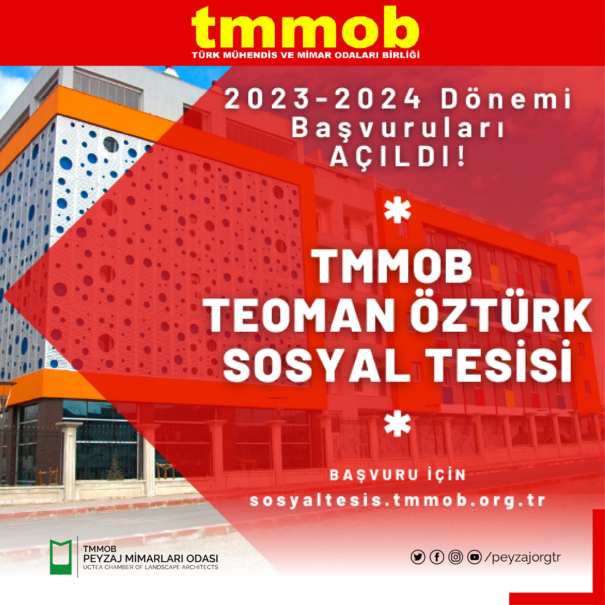 TMMOB TEOMAN ÖZTÜRK SOSYAL TESİSİ BAŞVURU VE KAYITLARI AÇILDI!
