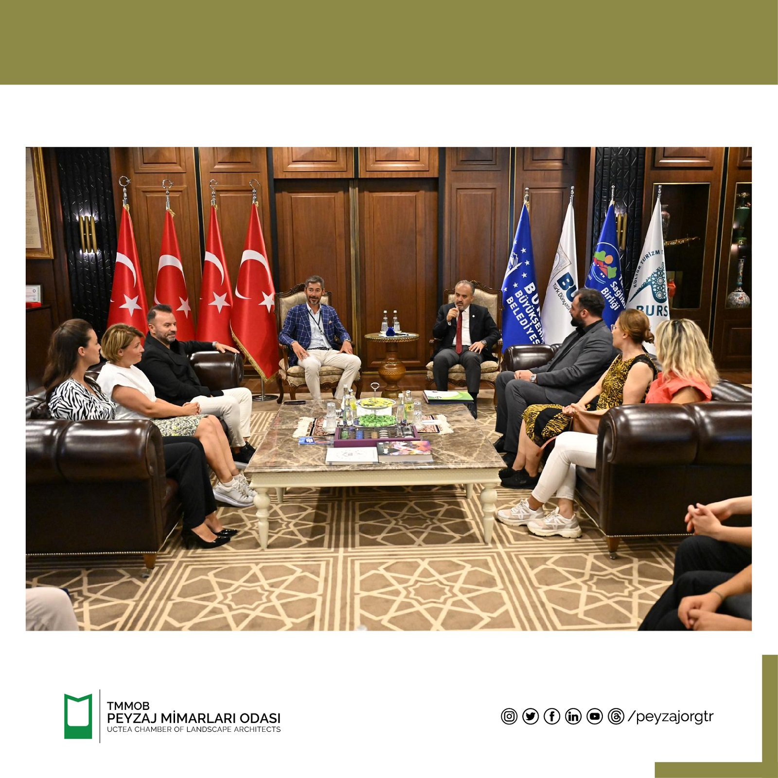 ZİYARET | T.C. BURSA BÜYÜKŞEHİR BELEDİYE BAŞKANI ALİNUR AKTAŞ MAKAMINDA ZİYARET EDİLMİŞTİR